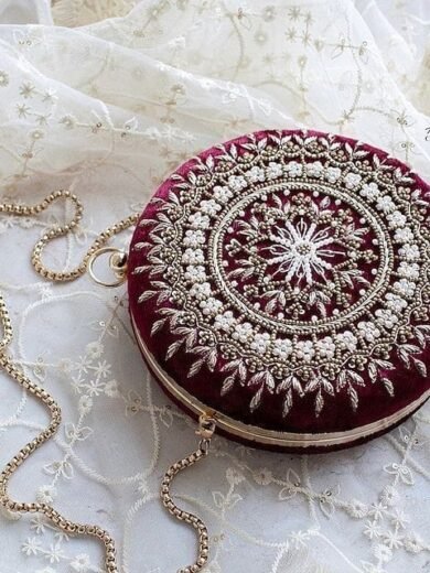 IZRA Clutch 012 (Round Embroidered Clutch)