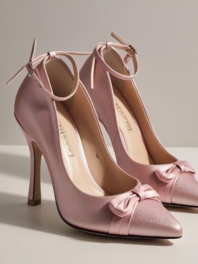 IZRA Sandal 031 (Pink Ankle Strap Heels)