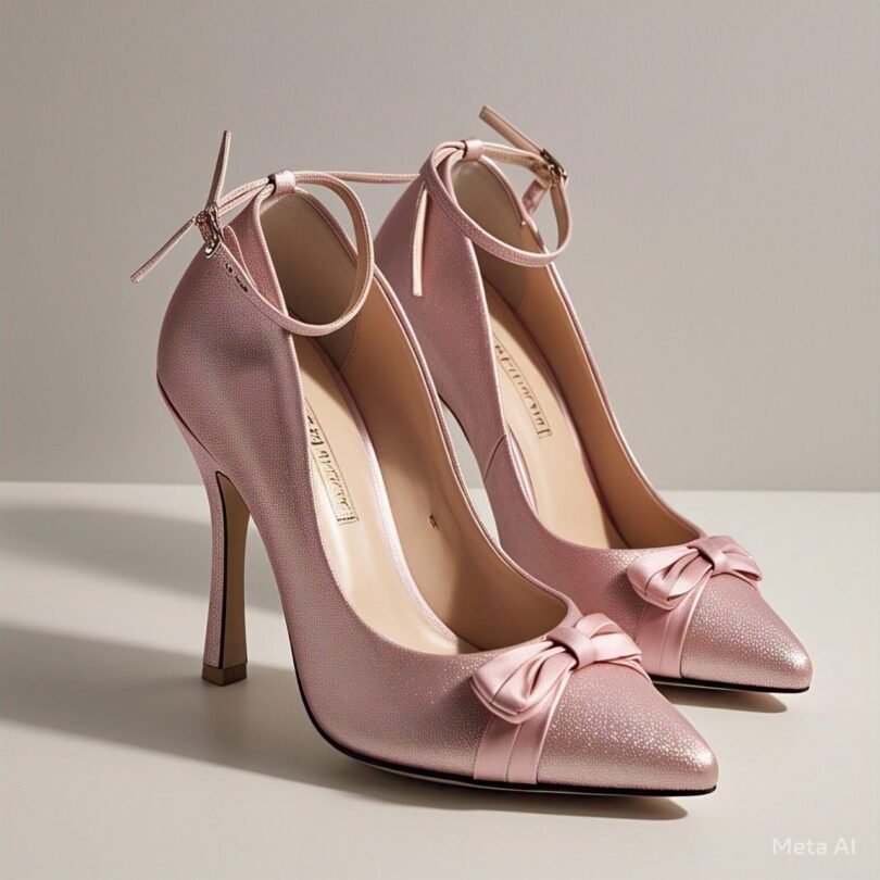 IZRA Sandal 031 (Pink Ankle Strap Heels)