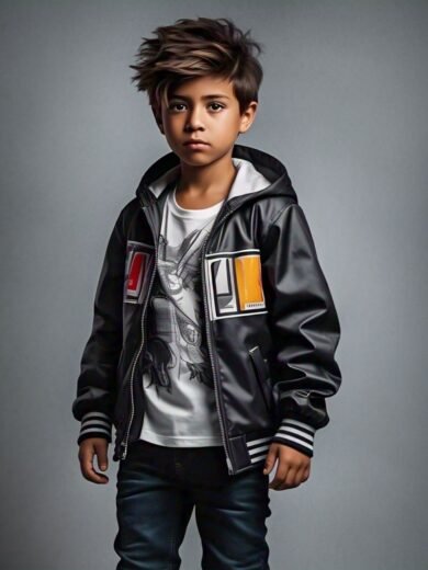 IZRA Boyswear 004 (Printed Black jacket )