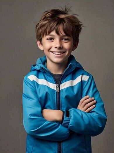IZRA Boyswear 011 (Blue and white Hoody Jacket)
